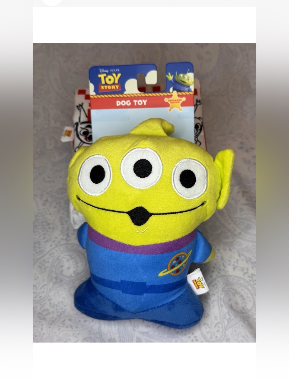 Toy Story Alien Plush Dog Toy - Yellow & Blue